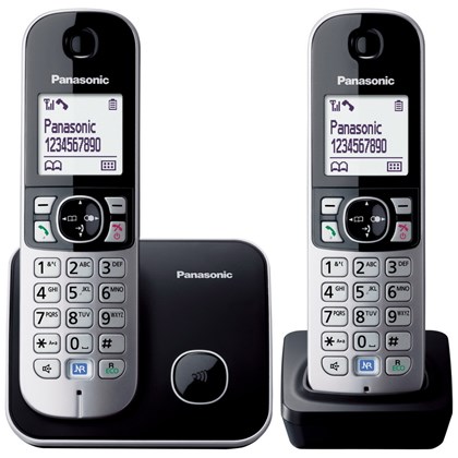 Bežični telefon Panasonic KX-TG6812FXB crni