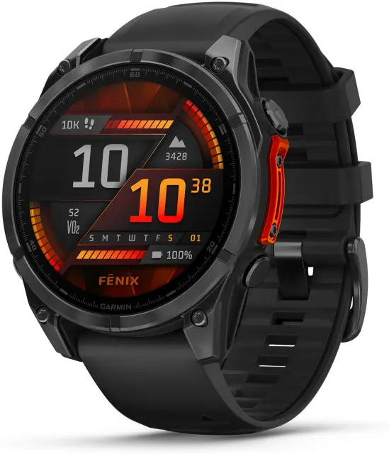 PAMETNI OUTDOOR SAT GARMIN FENIX 8 47 MM AMOLED SLATE GRAY, BLACK REMEN